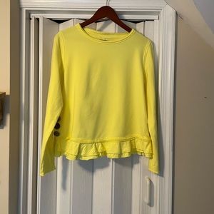 Neon Buddha Yellow Oversized Sweatshirt With Beautiful Button Detail. Li…
